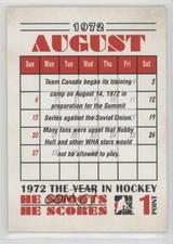 2009-10 ITG 1972 The Year in Hockey He Shoots He Scores Points August #AUG 4ic