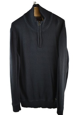 SUPERDRY Strickpullover blau Gr. XL Herren 1/4 Zip Pullover Freizeit Outdoor
