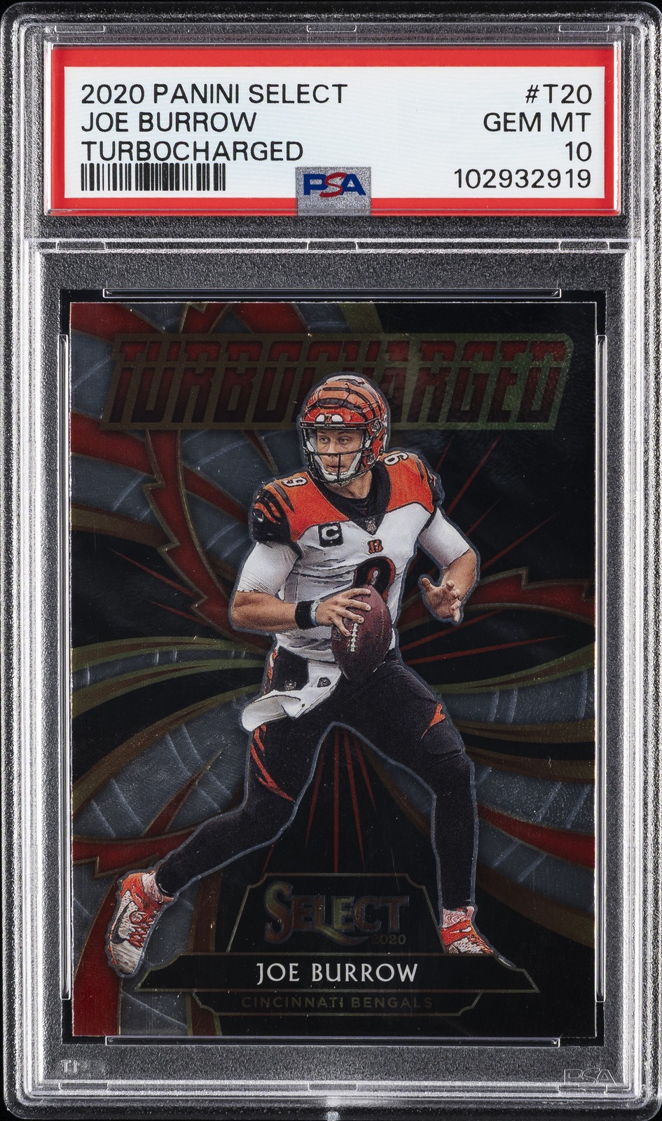 2020 PANINI SELECT TURBOCHARGED #T20 JOE BURROW PSA 10