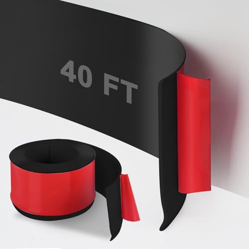 DSGL Flexible Baseboard Molding Trim, 4 in x 40 Ft Self 4 In x 40 Ft Black - Picture 2 of 8