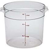 Cambro 6 12 Quart Clear Polycarbonate Round Food Storage Containers One Each