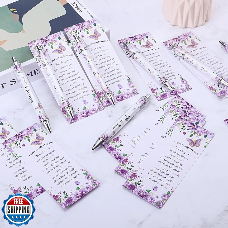 Lebsitey 50 наборов фиолетовый бабочка тема детский душ сувениры для гостей, пола  - Изображение 4 из 4