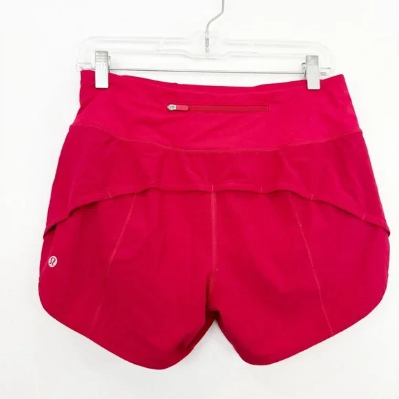 "Lululemon Speed Up Corto Largo 4"" Rojo Oscuro Swift Talla 6" Foto 3 de 4