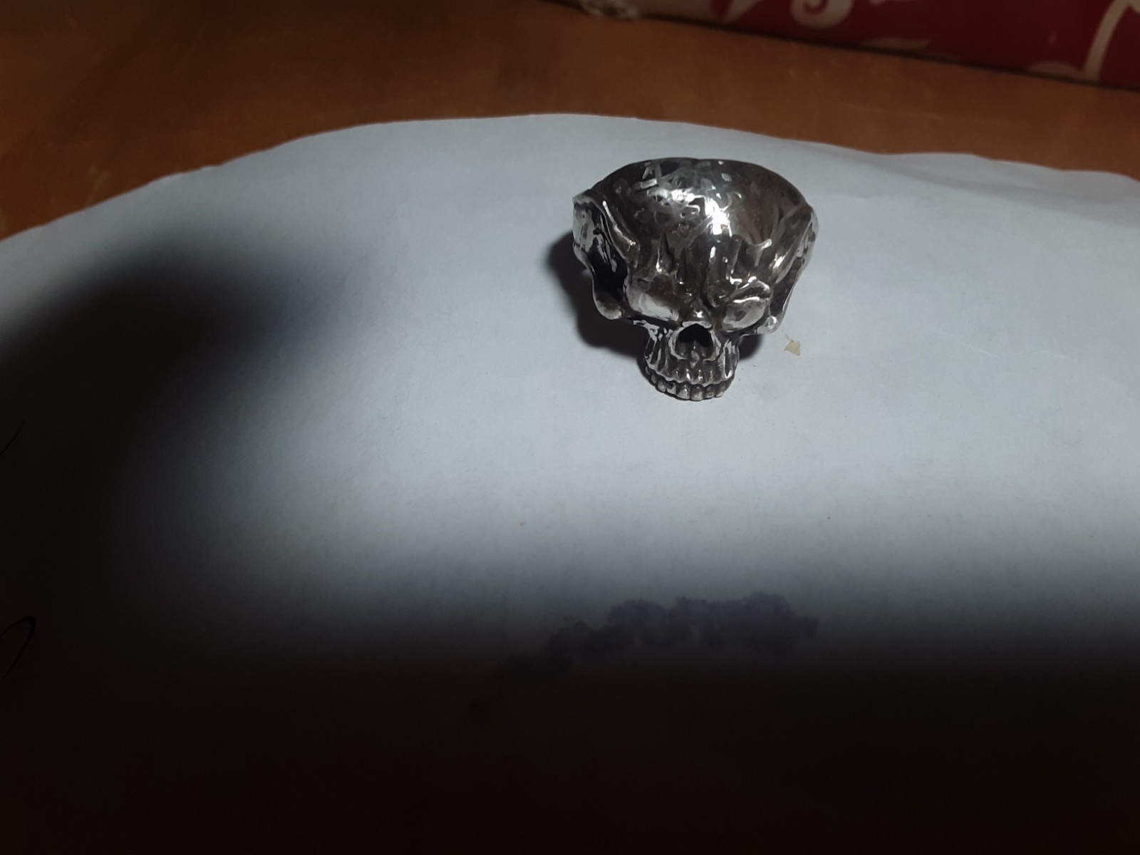 Heavy Solid Silver Biker Custom Ring - image 5