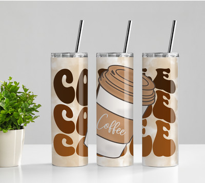 Coffee Skinny 20oz Tumbler W/ Lid & Straw
