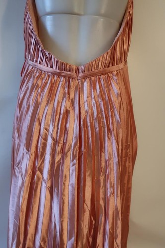 NWT Womens Ieena Mac Duggal Pink Strappy Pleated Plus Size Gown Dress 20 - Picture 9 of 10