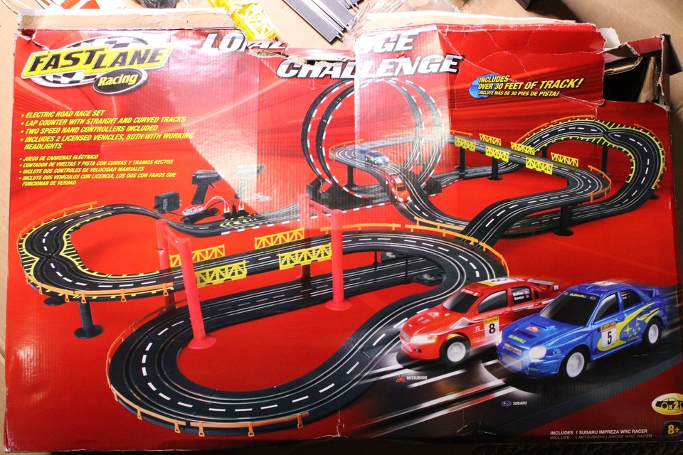 Fast Lane Racing Long Bridge Challenge Slot Car Track Set 30+ Ft w ...