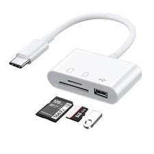 Image of USB C SD Card Reader, Micro SD to Type C OTG Adapter for SDHC SDXC TF