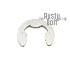 5mm, M5,  E Clip, Stainless Steel, Circlip Side Mount, External Retaining Ring