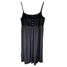 Carole Little Sport Vintage 90s Black Pinstripe Empire Waist Sundress Size 10
