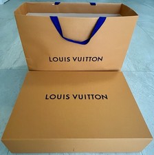 Authentic Louis Vuitton *Empty Large Gift Box with Matching Gift Bag - Gold