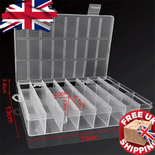24-Compartment Clear Plastic Organizer Box