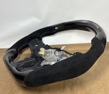BMW Carbon Fiber Alcantara Flat Bottom Steering Wheel Custom G20 G21 thumbnail 7