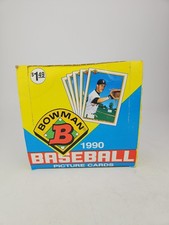 1990 Bowman Baseball Jumbo Cello Box (24 Packs) Possible Ken Griffey Jr. & Star