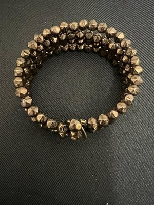 Gloria Astolfo Bracelet Bronze Tone Multi Strand Beaded Artisan Italy Statement