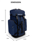 BNWT Everest Hiking Backpack Gear Bag 48L, 8045D, Medium Size, Navy Blue/Black — photo 5
