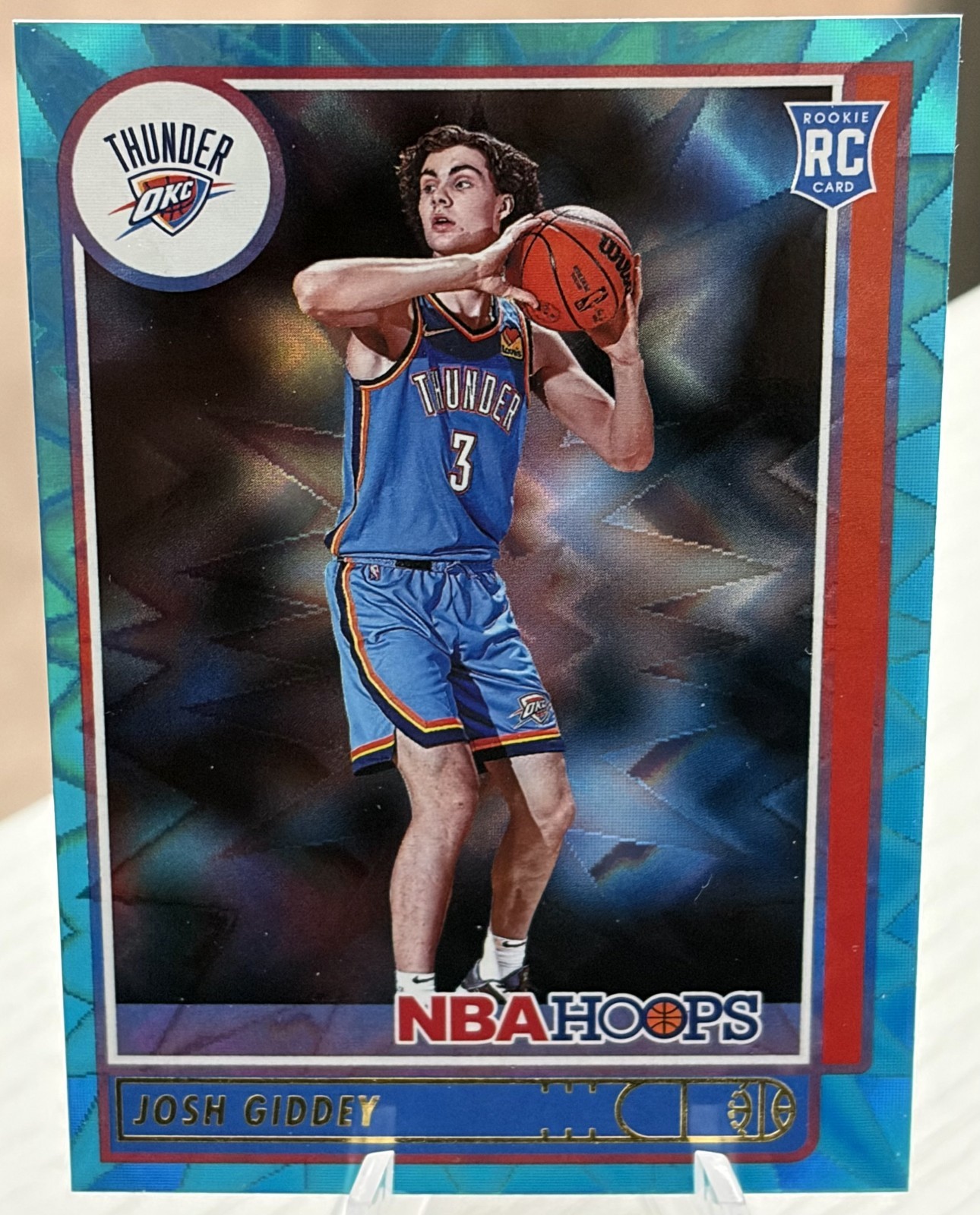 Josh Giddey Rookie 2021-22 Panini Hoops Teal Explosion Rookie #202 Thunder
