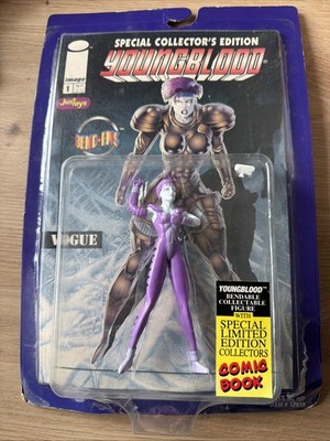 Youngblood Bend-Ems Vogue  Action Figur mit Comic 1995 Just Toy