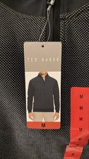 Ted Baker Quarter Zip Men  s Textured Pullover Blue Size Medium NWT