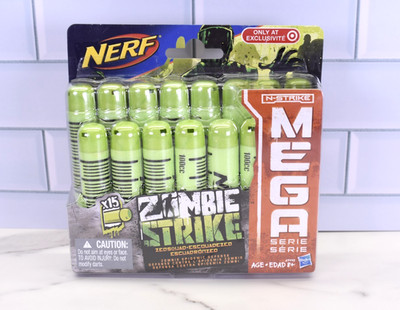 Qty. 3 Packs of Nerf Zombie Strike Magnus 15 Pack Big Darts N-Strike MEGA Series