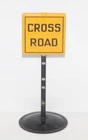Vintage 1950s Toy Tonka Truck Pressed Steel Cross Road Sign State Hi-Way Dept