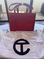 Authentic Telfar Medium Puff Shopper Red Quil...