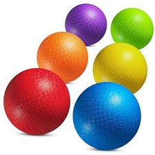8.5 Inch Playground Balls Dodgeballs for Kids  Adults - Pack of 6 