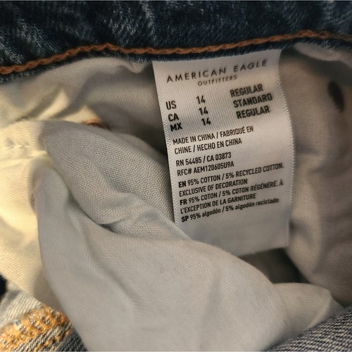 Jeans American Eagle Dreamy Drape Super High Rise gamba ultra larga 14 nuovi con etichette - Foto 15 di 15