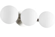 Quorum International 539-3 Nickel 3-Light 21-3/4"W Bathroom Vanity Light