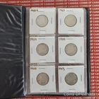 Collection Of 13 Canada 25 Cent Silver Quarters in book 1902-1936 #coinsofcanada