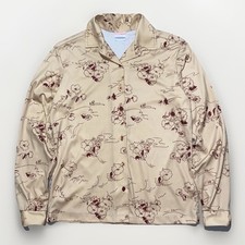 Vintage 60 s Shirt Loop Collar Rayon Type Floral Hawaii Rockabilly Button Up