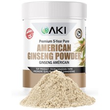 AKI American Ginseng Powder with 4 Ginsenosides - 1.5 Ounce Pack of 1 
