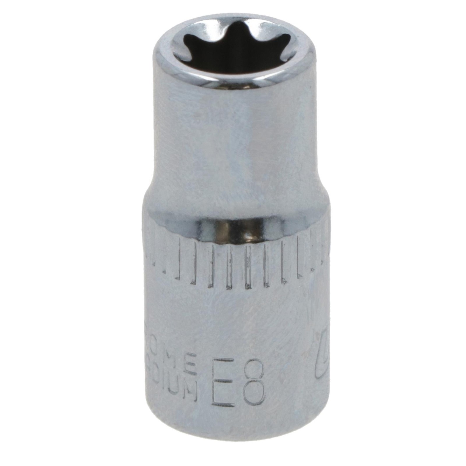 E8 Female Torx Socket Star Bit 1/4"" Drive Standard External Chrome Vanadium