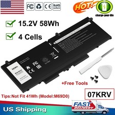 58Wh 07KRV Battery Fits for Dell Latitude 5530 5430 Precision 3570 H4PVC Y86WG