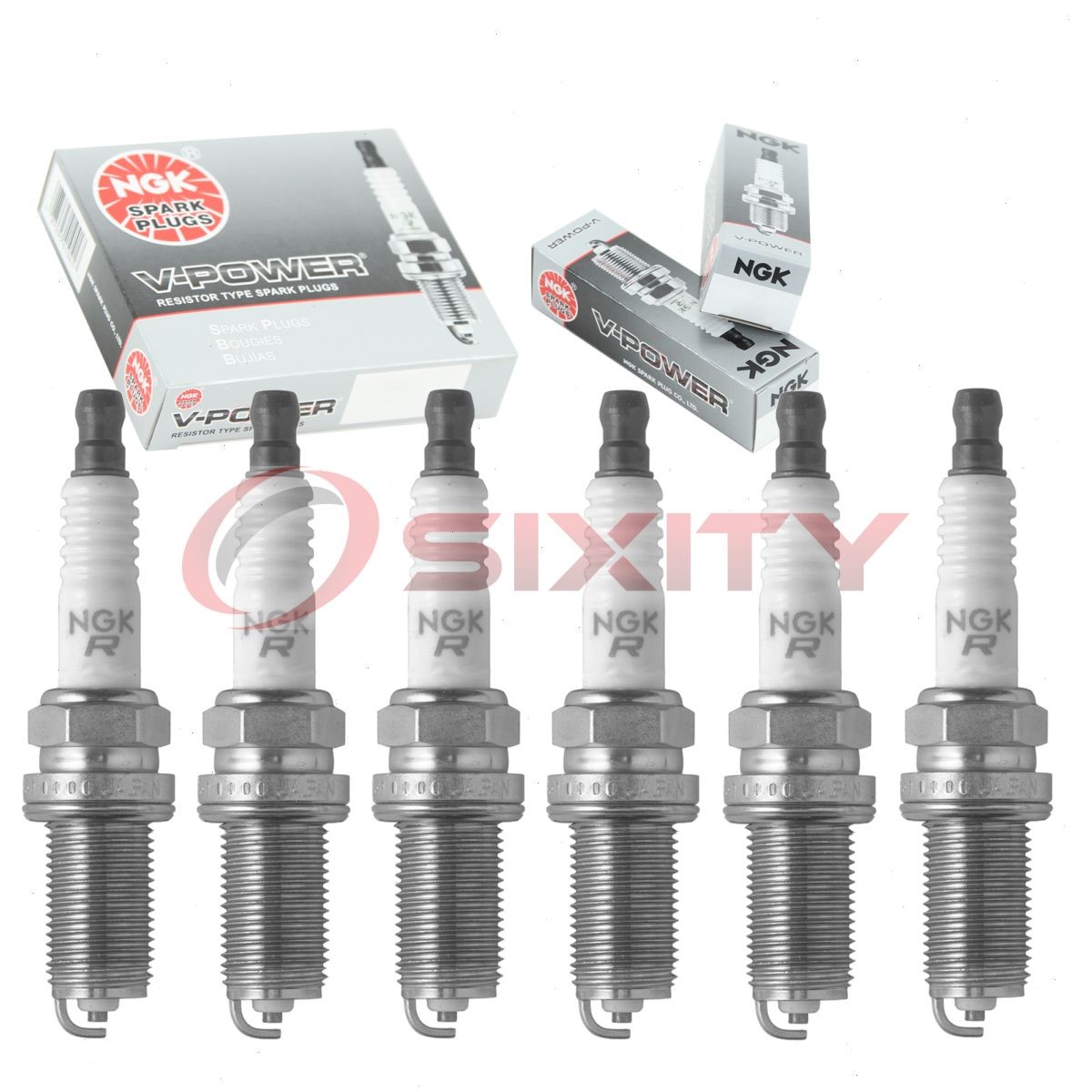6 pc NGK 90537 LFR6A-11 BLYB V-Power Spark Plugs for REC10YC4 FR7ME E3.68 nz