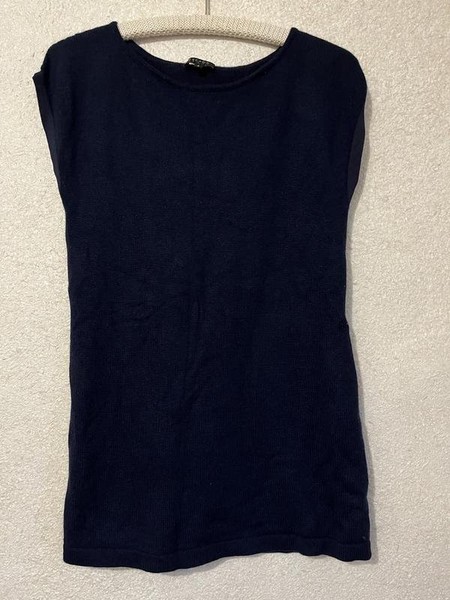 Women Escada Vest Navy Cashmere 36 / S / 44