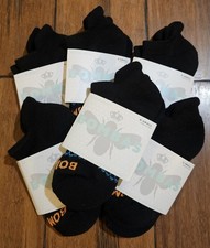 Bombas Womens Youth Ankle Socks Size XS Original Black Honeycomb Support 6 Packs