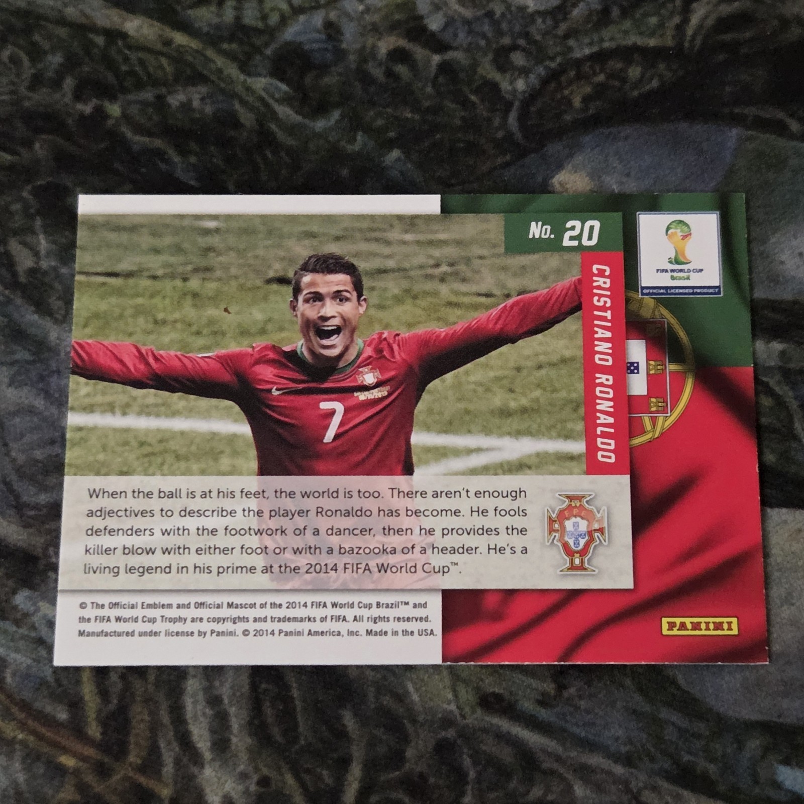 2014 Panini Prizm FIFA World Cup Brazil Cristiano Ronaldo Net Finders view 2