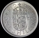 Photo of a 1966 Elizabeth II Shilling from an eBay listing that sold on Jul 9, 2026