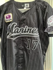 NEW MIZUNO Japan NPB CHIBA LOTTE MARINES Baseball Jersey #17 Roki Sasaki XL Xxl
