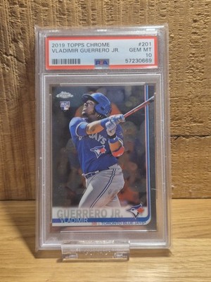 2019 Topps Chrome Vladimir Guerrero Jr. Toronto Blue Jays #201 Rookie PSA 10