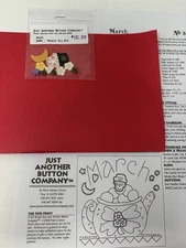 Just Another Button Company MARCH Teapot Button Lot of 9 & Chart St Pats Irish