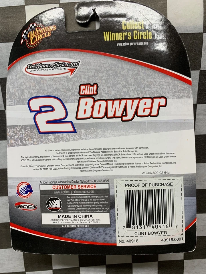 Clint Bowyer #2, 2005 AC Delco, Chris Cagle 1/64 Diecast Winners Circle  Foto 4 de 4