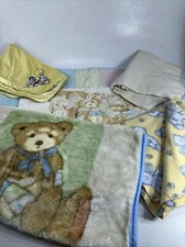 Rocking Horse Nursery Teddy Bear Blanket Set of 4 Blankets Crib Size