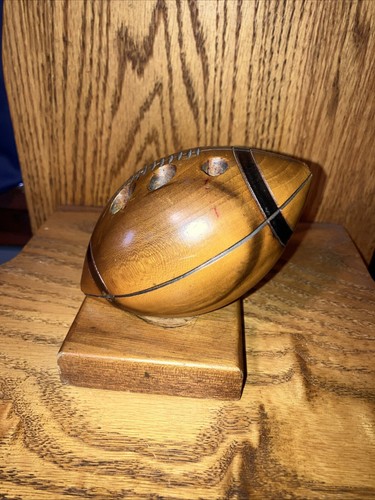Vintage 1976 Weber Wooden Football Pencil Holder - Picture 3 of 7