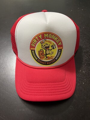 Dirty Monkey Banana Peanut Butter Whiskey Mesh Snapback Trucker Hat