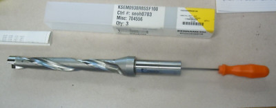 Kennametal Replaceable-Tip Drill: 23.81 to 24 mm Dia, 90.5 mm Max Depth, 1517235