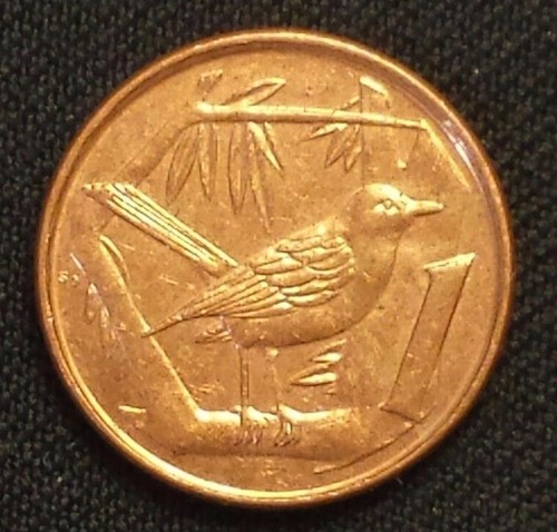 1992 cayman islands coin 1 cent #1125
