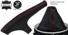 ROT NAHT LEDER SCHALTSACK + HANDBREMSMANSCHETTE LANGE F?R 350Z Z33 03-09