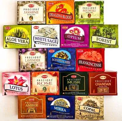 Hem Incense Cones Bulk- U Pick 10-20-30-50-70-100-120 Wholesale - Free Shipping!